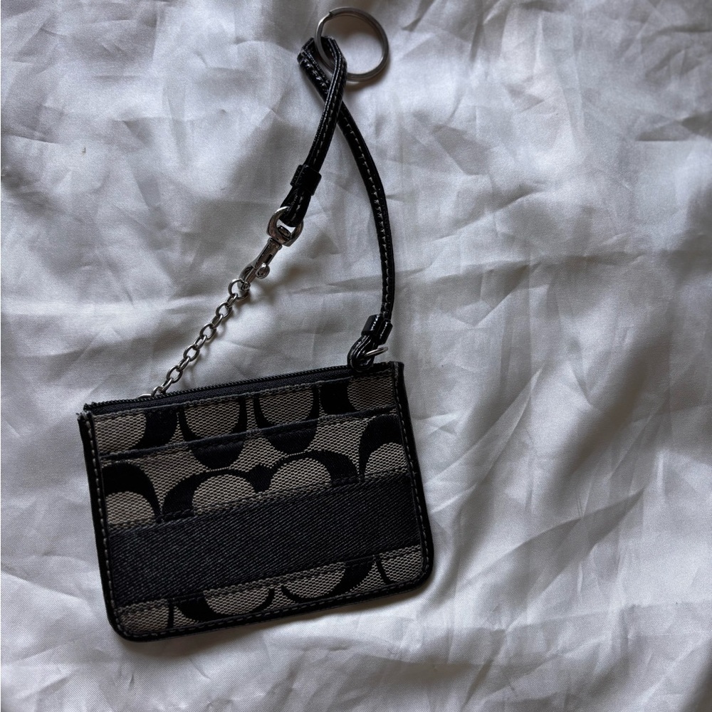 Coach Black and Gray Wristlet